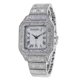 thumbnail image 5 of Reloj cuadrado con correa de acero y diamantes para hombre, reloj de cuarzo de moda graduado, 5 of 5
