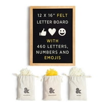 Amped & Co Felt Letter Board, Wall Hanging Message Board, 460 Letters and Oversized Emojis
