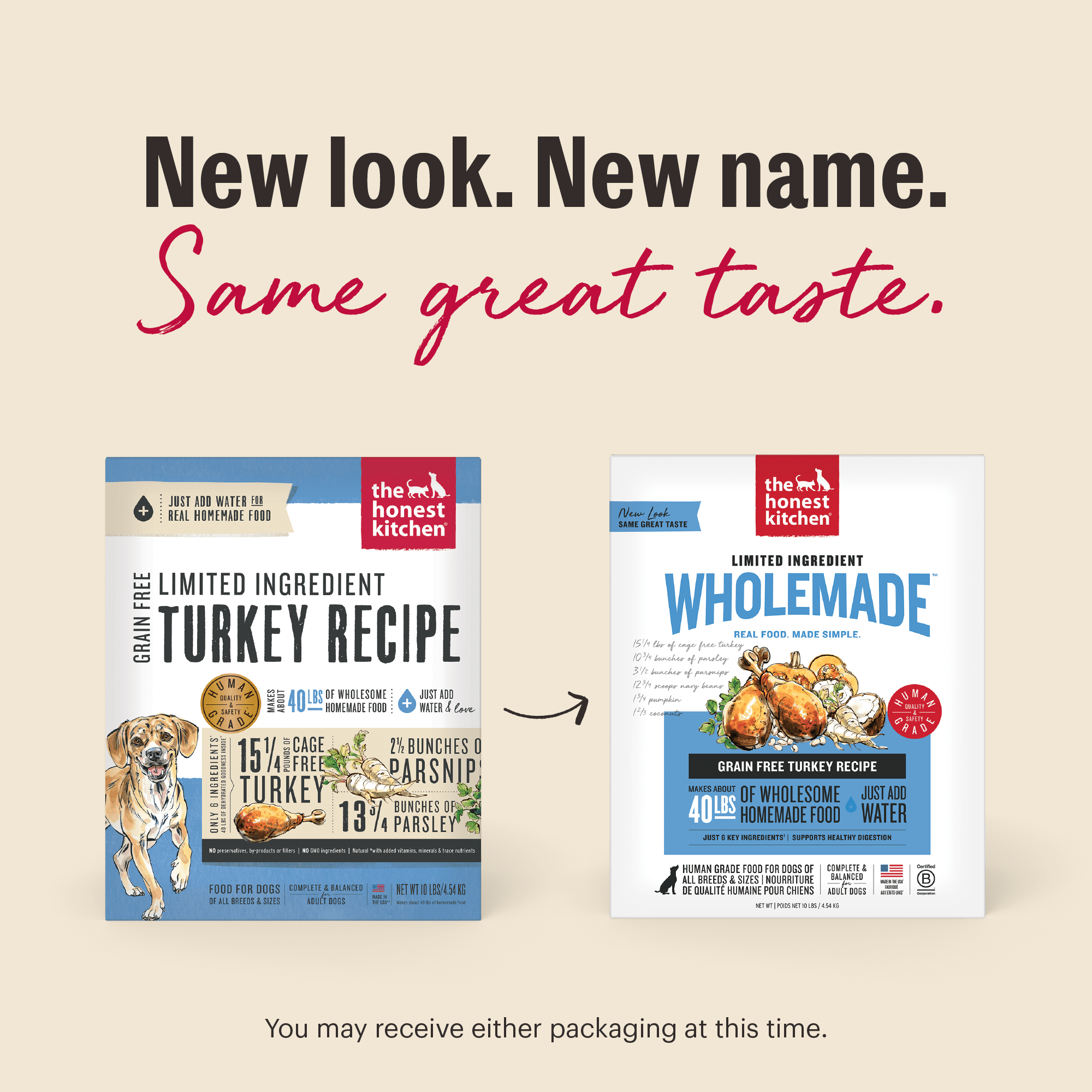The Honest Kitchen Marvel Vegetable & Turkey Dehydrated Wet Dry Dog Food, Grain Free, 10 lb Box