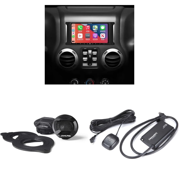 Alpine i407-WRA-JK 7in In-Dash Digital Receiver w/ SPV-10TW-WRA & Sirius Tuner Wrangler Bundle