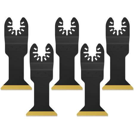 

5 Pieces Oscillating Multi Tool Wood Oscillating Blades 45mm Titanium Oscillating Saw Blades Quick Release Cutter for Woodworking Projects