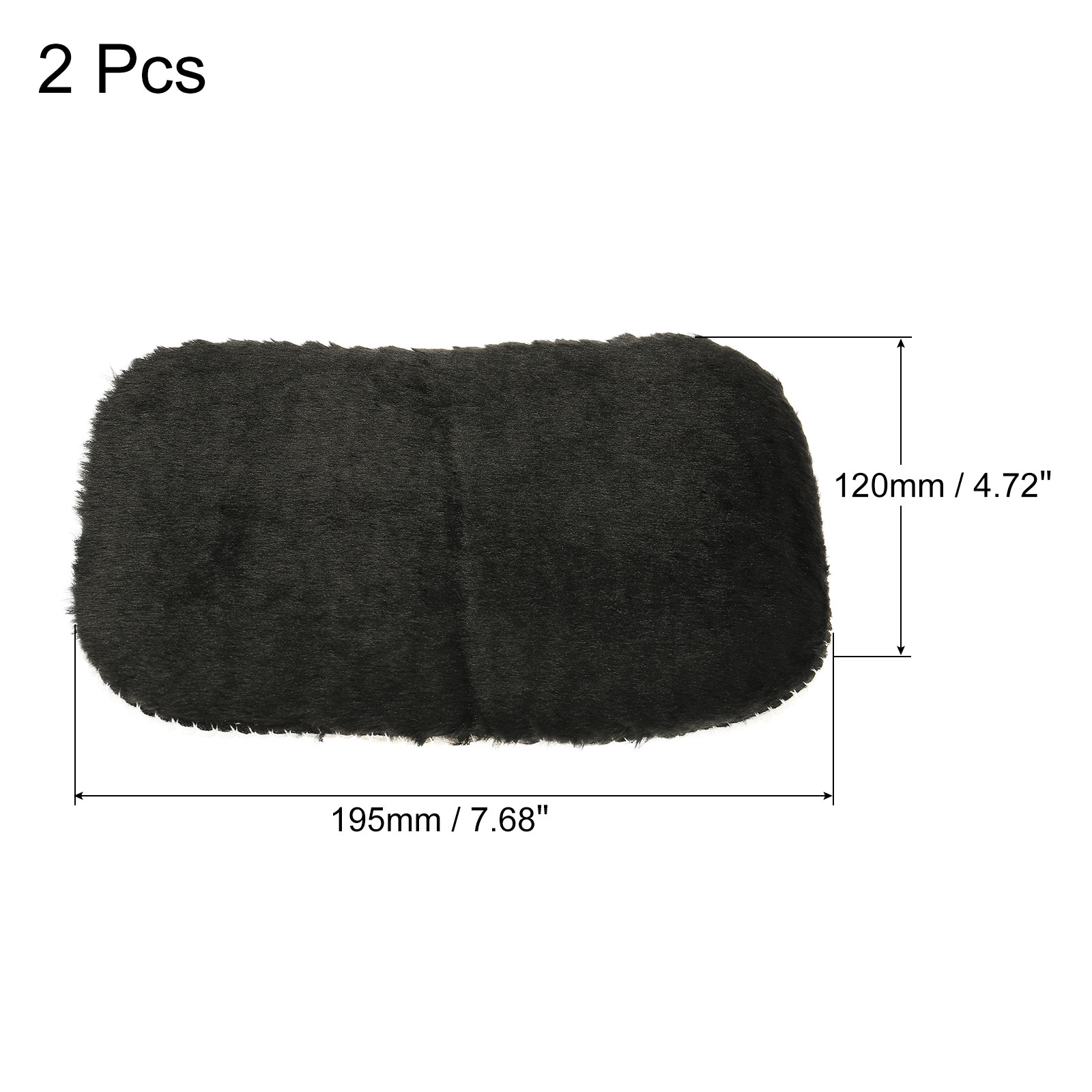Unique Bargains Polishing Gloves Leather Shoes Cleaning Shine Cloth 7.68"x4.72" Black