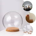 thumbnail image 4 of BERTDOMD 3pcs Clear Glass Display Dome with Base for Flower Storage Decoration Transparent Showcase for Crafts Decorative Containers for Party Favors, 4 of 6