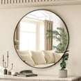 thumbnail image 3 of BEAUTYPEAK 36" Wall Mirror Bathroom Mirror Wall Mounted Round Mirror, Black, 3 of 9