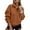 Brown, variant on PRETTYGARDEN Womens Half Zip Oversized Sweatshirts Fleece Hoodies Trendy Long Sleeve Pullover Tops Y5k Fall Outfits