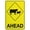 Warning Sign 2, variant on Cattle Ahead Bright Yellow Warning Sign, 8"x12" Vintage Metal Wall Decor, Farm Decor for Home Farm Bar Coffee Shop Club, Livestock Alert Sign