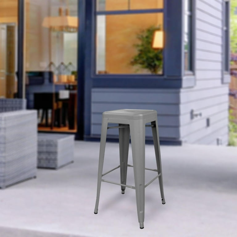 AmeriHome Indoor/Outdoor 30 inch Metal Bar Stool Set Piece