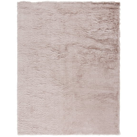 SAFAVIEH Paris Darwin Solid Polyester Shag Area Rug, Beige, 8'6" x 12'