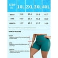 thumbnail image 2 of BeautyIn Women's Plus Size Swim Shorts High Waist Solid Swim Bottoms, 2 of 5