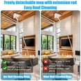 thumbnail image 4 of MesaSe Cleaning Mop 360° Rotatable Adjustable Length Triangular Mop Soft Super Water Absorption Dry and Wet Wall Cleaning Mop for Floor Wall Window Cleaning（White), 4 of 8