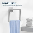 thumbnail image 5 of 10-Pieces Bathroom Accessories, SUS304 Brushed Bathroom Accessory Set, Nickel Towel Racks for Bathrooml, Stainless Steel, Wall Mounted Towel Rack&Toilet Paper Holder&Towel Ring and Towel Hook, 5 of 8
