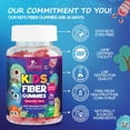 thumbnail image 5 of Fiber Gummies for Kids - Dietary Fiber 4g Per Serving - Daily Kids Fiber Gummy Supplement - Soluble Inulin Prebiotic Gummy for Digestive Health Support - Plant-Based Regularity Support - 60 Gummies, 5 of 10
