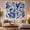 Blue Flower Vines, variant on Dense Blue Hydrangea on Cream Background, Nostalgic Vintage for Art Lovers, Chinoiserie Toile Decor, Housewarming Gift, Tapestry Wall Hanging for Living Room and Dining Room