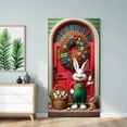 thumbnail image 2 of YWIYIUD 1PC Happy Easter Door Cover Easter Decorations, 71x35 Inch Easter Rabbit Eggs Door Banner Welcome Easter Banner Spring Theme Rabbit Door for Front Door Wall Indoor Outdoor Home Decor, 2 of 7