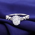thumbnail image 4 of Cora Jewellery 1.35CT Art Deco Oval Moissanite Engagement Ring For Women, 10K White Gold, 4 of 7
