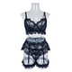 thumbnail image 3 of Gibobby Conjunto de lencería de encaje Ropa Interior Divertida para Mujer, Escote En V Profundo, Encaje Sexy, Vestido Transparente, Vestido para Conjuntos De Lencería(Negro, G), 3 of 5
