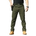 thumbnail image 4 of CONROSES Mens Tactical Cargo Pants Solid Color Hiking Pants for Men Casual Waterproof Elastic Waist Drawstring Soft Loose Athletic Joggers With Pockets, 4 of 9