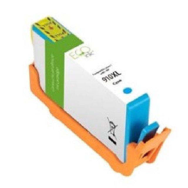 Compatible with HP 910XL (3YL62AN) Cyan ECOink Rem. Ink Cartridge - 825 Pages Yield