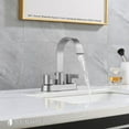 thumbnail image 3 of 2 Handle Bathroom Faucets 3 Hole Brushed Nickel, Centerset Bathroom Sink Faucet with Pop up Drain and 2 Supply Lines, Modern Vanity RV Faucet, 3 of 14