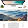 thumbnail image 2 of Large Extended Gaming Mouse Pad with Stitched Edges, Non-Slip Waterproof Rubber Base Mouse Pad for Office, Computer, Keyboard, Laptop and Home Desk Pad 35.4 x 15.7 x 0.12 Inch (Mountain Landscape), 2 of 6