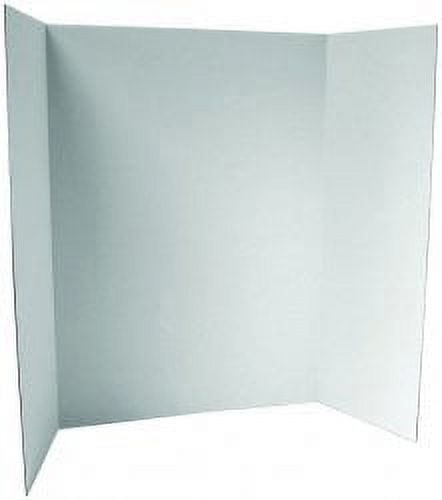Elmer's Tri-Fold Corrugated Display Board, 28" x 40", White