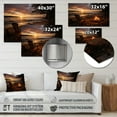 thumbnail image 4 of Designart "Bonfire on the Beach in a Photo II" Nautical & Beach Metal Art Living Room, 4 of 5