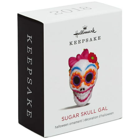 Hallmark Keepsake 2018 Mini Sugar Skull Gal Halloween Ornament, 1