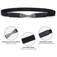 thumbnail image 5 of Women Skinny Elastic Stretch Belt For Dresses Retro Ladies Waist Vintage Thin Belt-Black, 5 of 7
