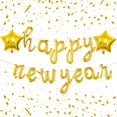 thumbnail image 1 of Globos Aikitub 16" Guirnalda Dorada Feliz Año Nuevo, 1 of 6