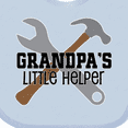 thumbnail image 4 of Inktastic Grandpa Little Helper Boys Baby Bib, 4 of 4