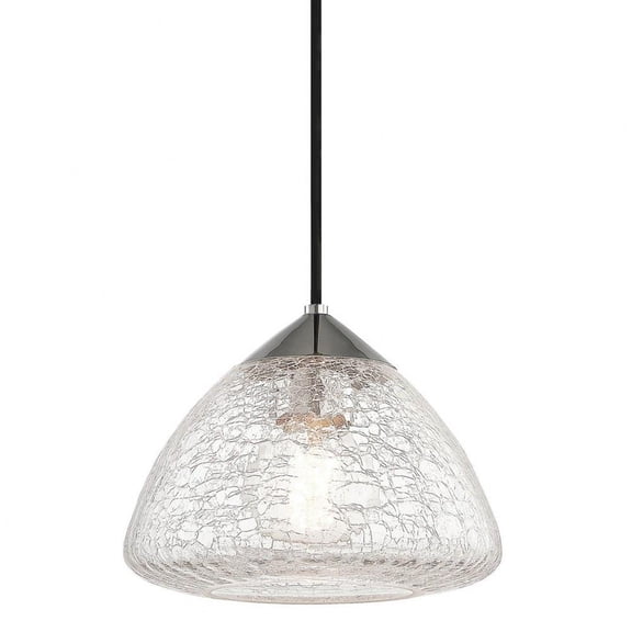 -One Light Small Pendant in Style-9 inches Wide By 7.75 inches High-Polished Nickel Finish Bailey Street Home 735-Bel-2941898