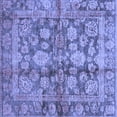 thumbnail image 1 of Ahgly Company Indoor Square Oriental Blue Traditional Area Rugs, 7' Square, 1 of 4