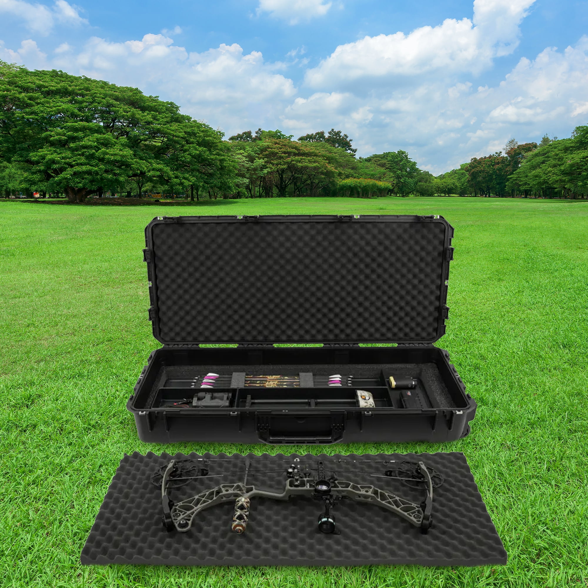 SKB Hard Protective Storage Case w/ Rolling Wheels for Gear Equipment, iSeries, Dark Gray