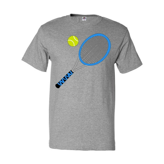 Inktastic Blue Tennis Racket and Ball T-Shirt