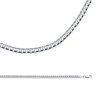 Solid 14k White Gold Chain Cuban Necklace Curb Link Concave Polished Finish Genuine, 4 mm - 24 inch