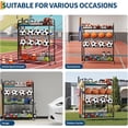 thumbnail image 5 of Riedhoff Sports Equipment Organizer 48 x 15.7 x 49.5", Ball Storage, Bat Holder & Hooks, Black, 5 of 7
