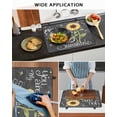 thumbnail image 5 of Large Induction Cooktop Protector Mat You Are My Sunshine Stove Top Covers for Electric Stove, Yellow Sunflowers Cute Bees Heart Dark Gray Decorative Stove Burner Cover Mats, Glass Top Stove Cover, 5 of 7