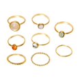 thumbnail image 1 of 8x anillos de apilamiento de s cadena metálica apilable, Oro Hugo Anillos de nudillo, 1 of 10