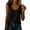Black, variant on Women's Blouse Tops Sleeveless Button Front Summer Shirts Solid Color Casual Lightweight Breathable Fashion Tunics