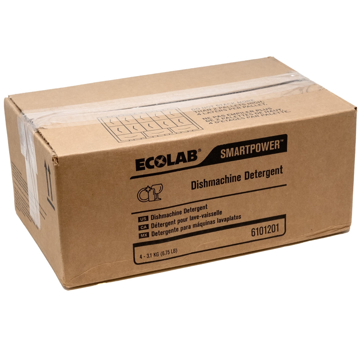 EcoLab SMARTPOWER Dishmachine Detergent, 6101201, 6.5 LB. | 4/Case