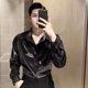 thumbnail image 3 of Camisas para hombre Camisa original brillante de gran tamaño para hombre Hip Hop de lujo barata marca de diseñador Trendyol Cool Fashion Man 2024 estilo coreano, 3 of 4