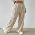 thumbnail image 3 of LYMAYTER Women High Wais Wide Leg Pants Knit Athletic Yoga Pants Stretch Breathable pants for S-2XL, 3 of 9