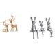 thumbnail image 1 of Escultura Artesanal Coleccionable De Familia De Conejos Y Renos Europeos, Figura De Animal, Adorno Para Centro De Mesa De Escritorio, Decoración De Estantería De Gabinete, 1 of 8