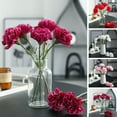 thumbnail image 2 of HEVIRGO 24Pcs Faux Silk Flower Material Artificial Carnation Flower Realistic No Watering Anti-fade Fake Flower DIY Gift Mother Day Home Decor,Red, 2 of 8