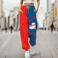 thumbnail image 2 of 2024 Women Pants Casual Work Fashion Suitable Baseball Football Print Bottom Sweat Pockets High Waist Sporty Gym Athletic Fit Jogger Trousers, 2 of 4