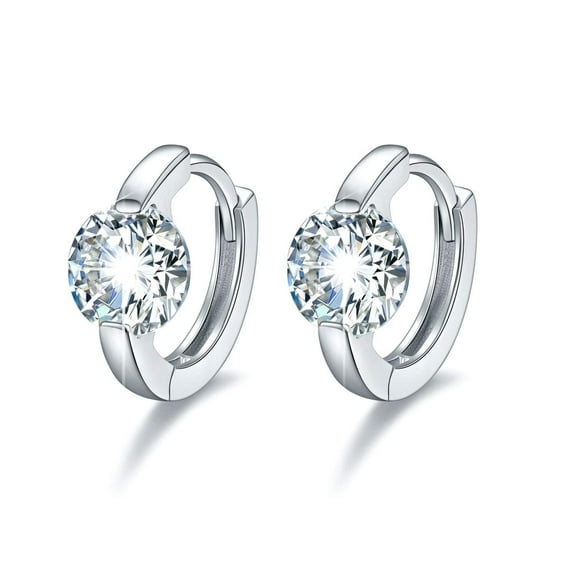 Coachuhhar Hoop Earrings for Women 925 Sterling Silver Hypoallergenic Cubic Zirconia Huggie Earrings Tiny Cartilage Earrings Mini Hoops Earrings Small Earrings Jewelry Gift for Mother's Day