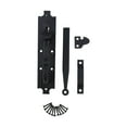 thumbnail image 3 of Black Cast Iron Norfolk Door Latches Traditional Gate or Door 8" Tall Thumb Latches Black Powder Coated Two Sided Gate Latch Locks w/Screws Renovators Supply, 3 of 13