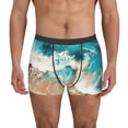 thumbnail image 1 of Balery Ocean Wave Crash Calzoncillos bóxer para hombre, ropa interior de algodón suave y transpirable con cinturilla de nailon-Medium, 1 of 5