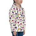 thumbnail image 3 of Fotbe Tulips Flowers Pattern Youth Pullover Hooded Sweatshirt, Boys Hoodie, Kangaroo Pocket Hoodie for Kids Girls -Large, 3 of 6