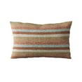 thumbnail image 5 of Plutus 20" x 26" Tracks Stripe Luxury Throw Pillow in Brown, 5 of 9